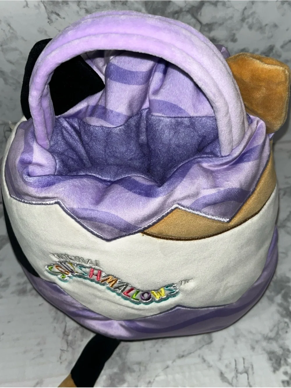 Squishmallow Cam The Calico Cat Egg Easter Basket Plush Treat Pail Purse 12” NWT